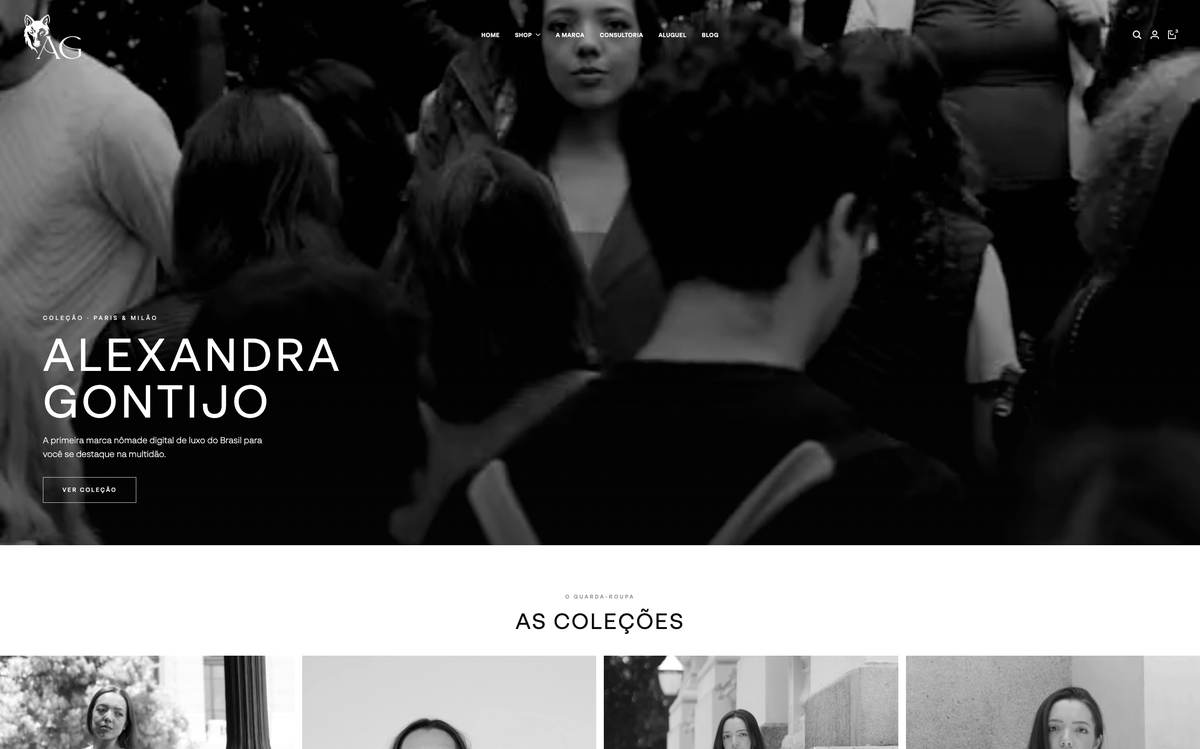 Alexandra Gontijo, loja Shopify feita pela Mó Digital