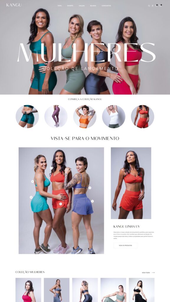 Kangu Oficial: Moda Fitness e Funcionalidade em um E-commerce Moderno